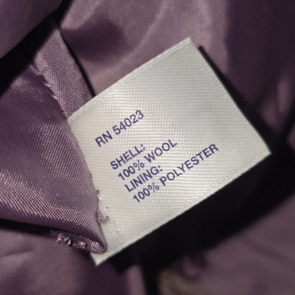 GAP 100% Wool Herringbone Tweed Pleated Mini Skirt Lined Purple Brown Women’s... - Picture 5 of 11